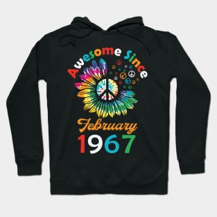 Funny Birthday Quote, Awesome Since February 1967, Retro Birthday Hoodie